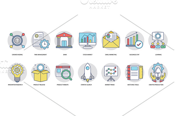 266 Flat Business Icons in Icons - product preview 10