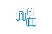 Luggage linear icon concept. Luggage line vector sign, symbol, illustration.