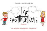 The overthinkers hand lettering font