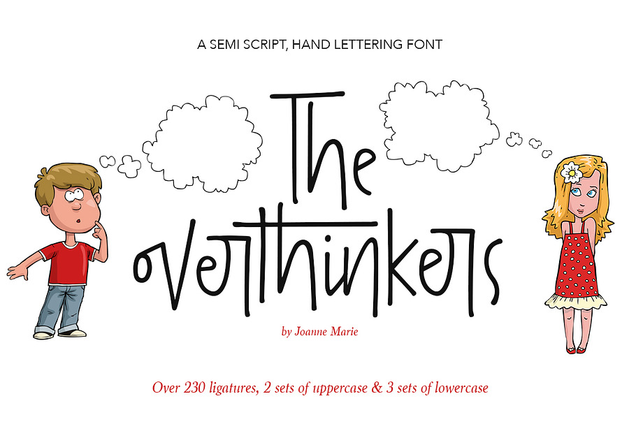 The overthinkers hand lettering font in Script Fonts - product preview 8