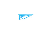 Paper letter linear icon concept. Paper letter line vector sign, symbol, illustration.