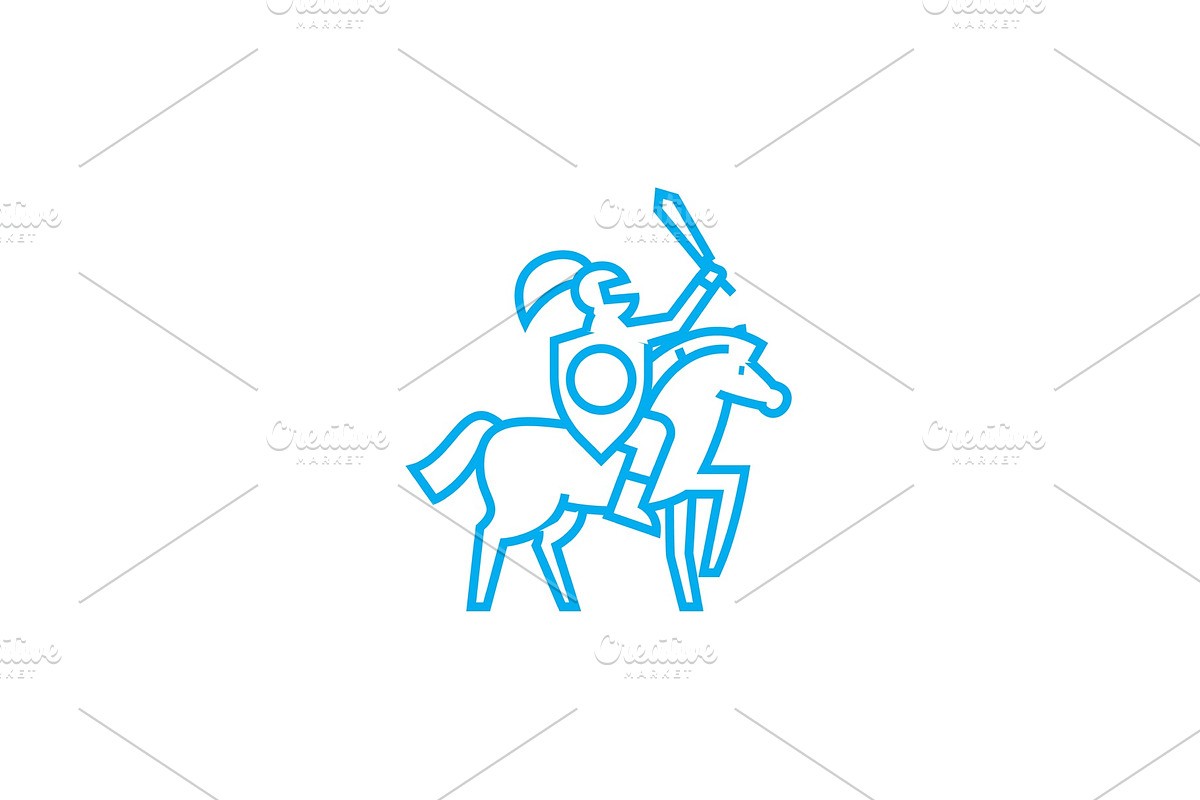 Playing cops & robbers linear icon concept. Playing cops & robbers line vector sign, symbol, illustration. in Illustrations - product preview 8