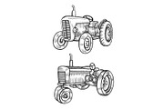 illustration wheeled tractor
