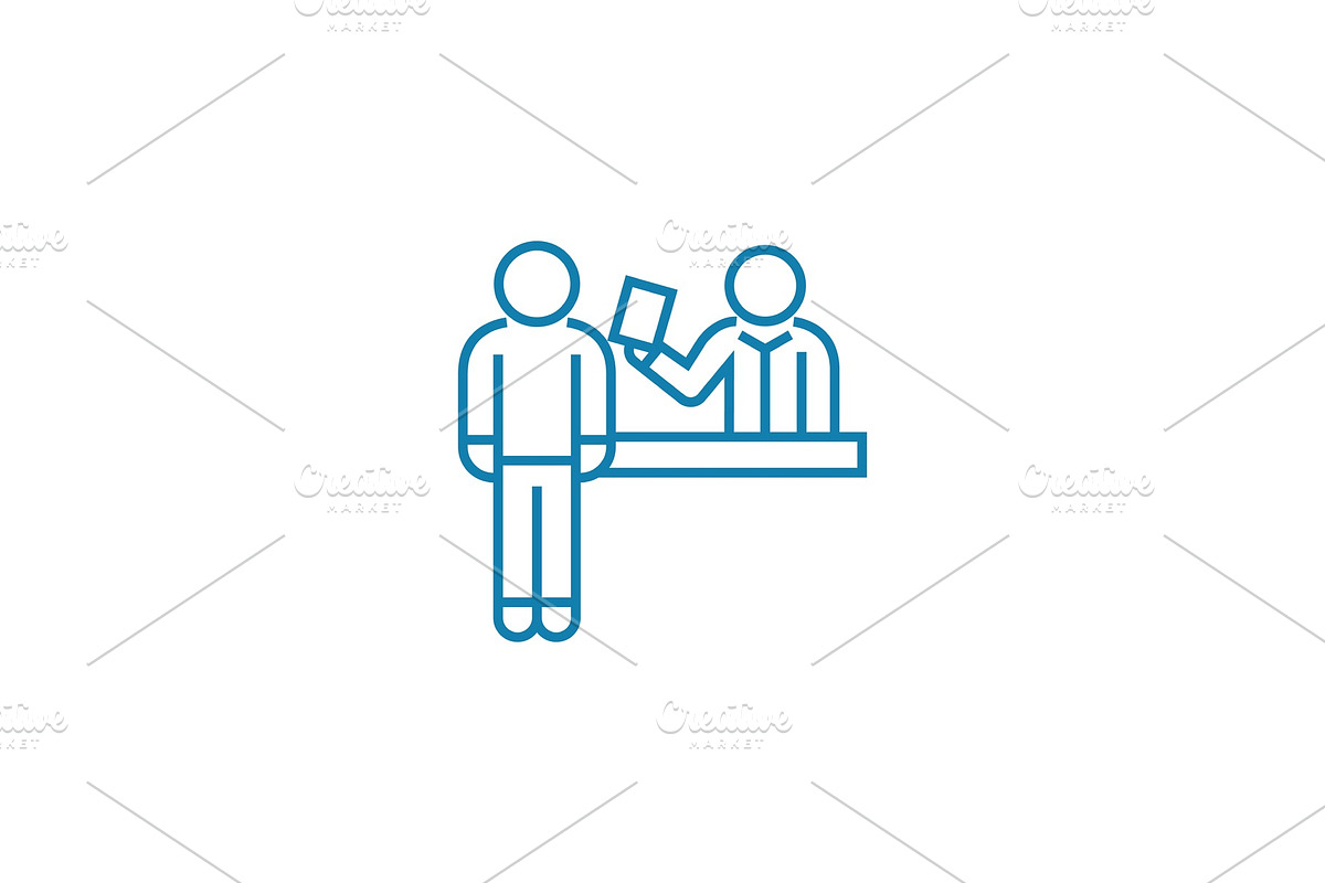 Presentation of the document linear icon concept. Presentation of the document line vector sign, symbol, illustration. in Illustrations - product preview 8