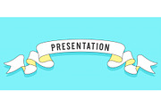 Presentation. Vintage trendy ribbon
