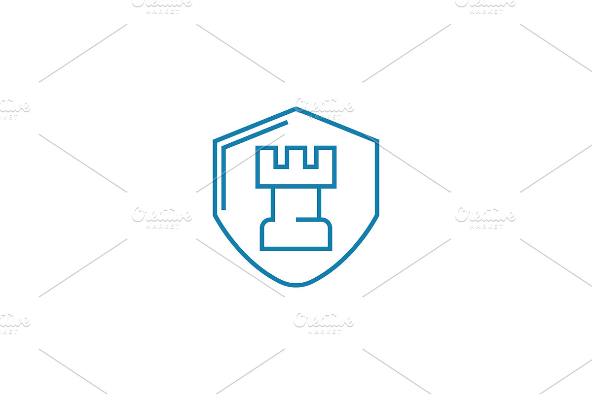 Protection systems development linear icon concept. Protection systems development line vector sign, symbol, illustration. in Illustrations - product preview 8