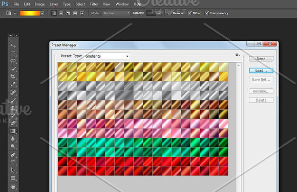 Set of Colorful Gradients .AI .GRD in Photoshop Gradients - product preview 1