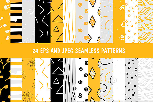 Abstract hand drawn patterns in Patterns - product preview 2