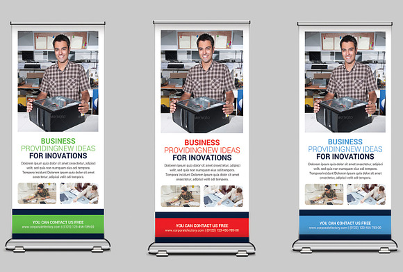 5 Conference Roll-Up Banners Bundle in Templates - product preview 1