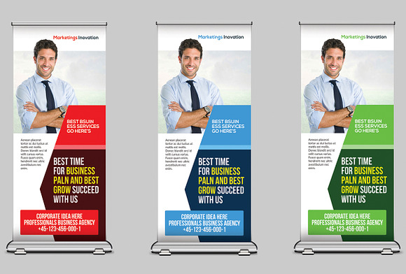 5 Conference Roll-Up Banners Bundle in Templates - product preview 2