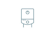 Water heater linear icon concept. Water heater line vector sign, symbol, illustration.
