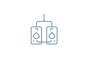 Water heaters linear icon concept. Water heaters line vector sign, symbol, illustration.