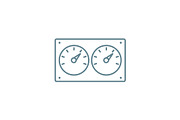 Water meters linear icon concept. Water meters line vector sign, symbol, illustration.
