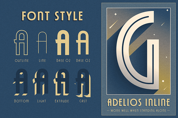 Adelios Layered Font in Display Fonts - product preview 4