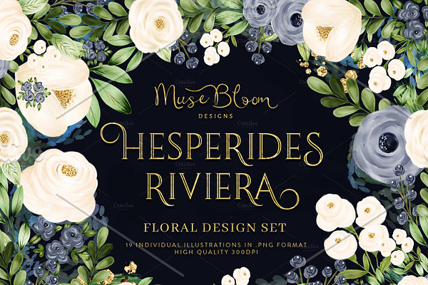 Hesperides Riviera Floral Clipart