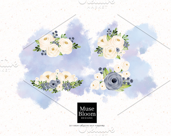 Hesperides Riviera Floral Clipart in Illustrations - product preview 2