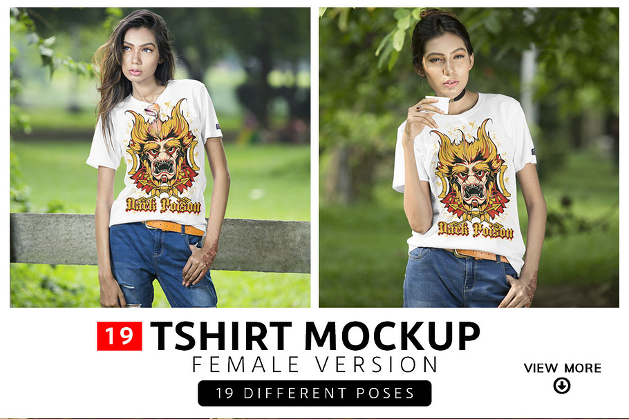 Female Tshirt Mockups Vol-2.2 in Product Mockups - product preview 8