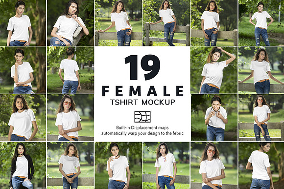 Female Tshirt Mockups Vol-2.2 in Product Mockups - product preview 2