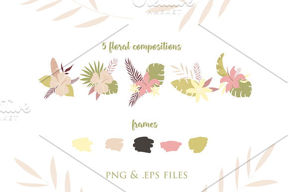 Summer Tropics Vector Set in Illustrations - product preview 2