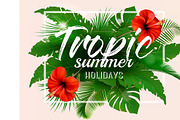 Summer tropical holiday background 