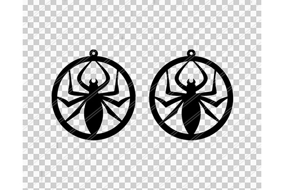 Spider earrings svg,eps,png,pdf,dxf in Objects - product preview 1