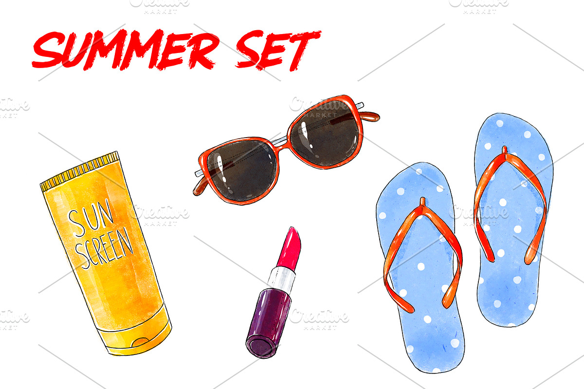 SUMMER FUN. 1 in Illustrations - product preview 8