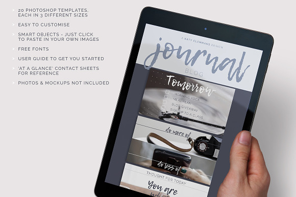 Journal Social Media template pack in Social Media Templates - product preview 5