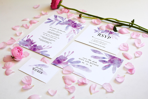 Angled Wedding Stationary Mockup in Print Mockups - product preview 1