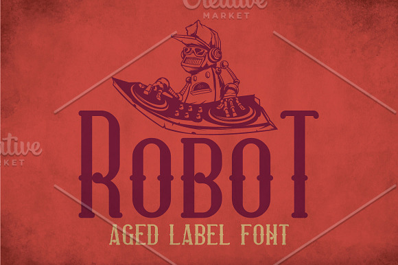 Robot Modern Label Typeface in Display Fonts - product preview 2