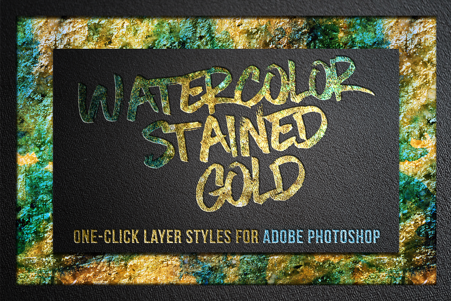 Watercolor and Gold Layer Styles PS