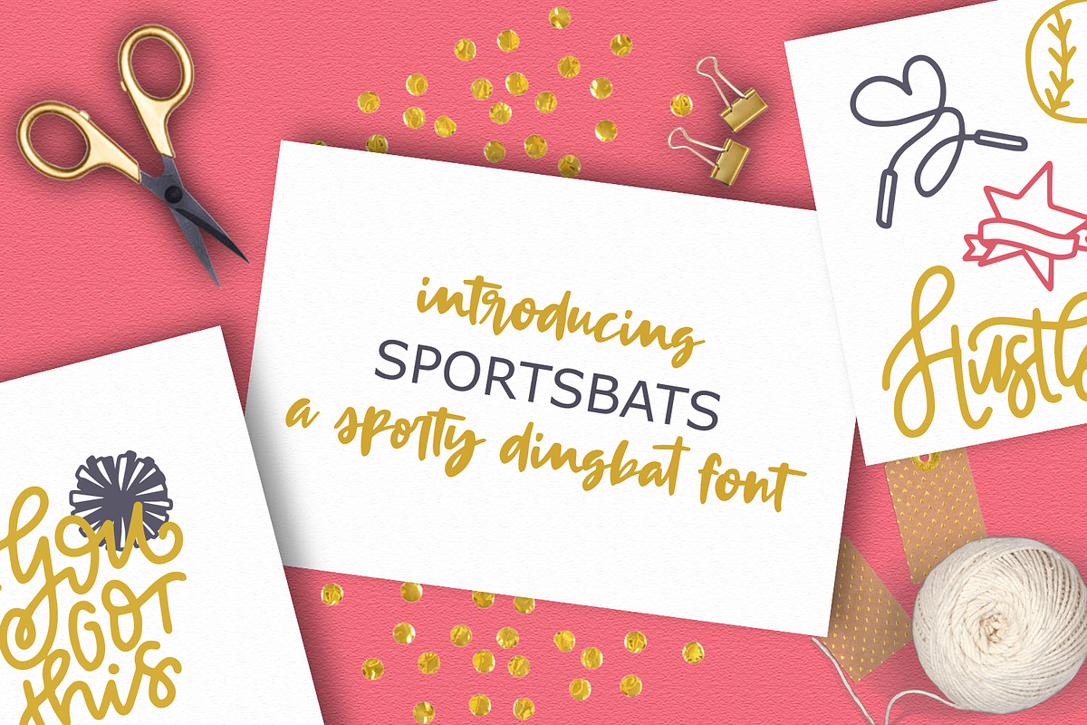 SportsBats - A Sporty Dingbat Font in Symbol Fonts - product preview 8