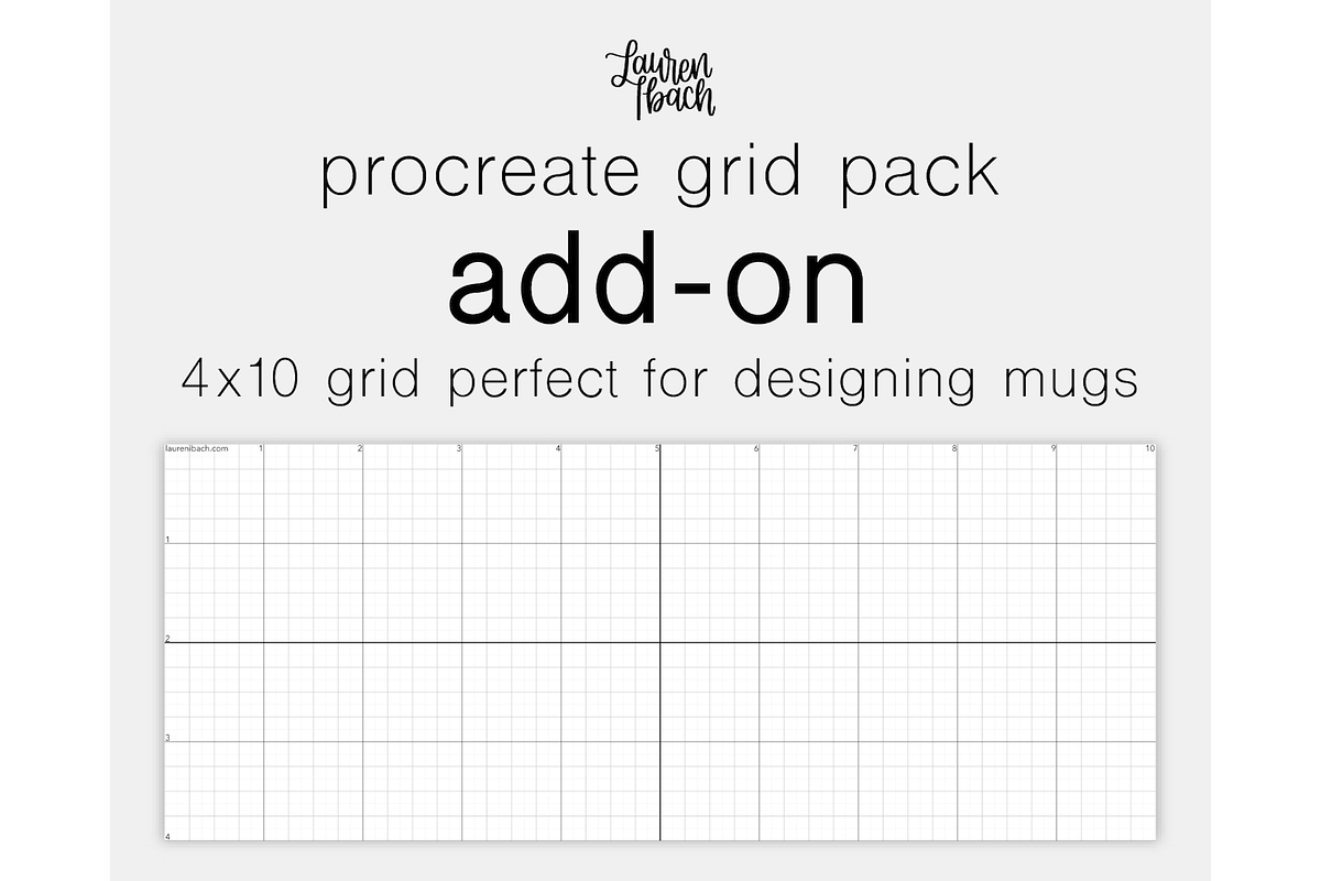 Procreate Grid Pack Add-On 4x10 Grid in Add-Ons - product preview 8