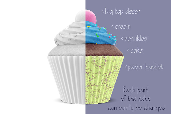 Cupcake mockup. Product place. in Product Mockups - product preview 5