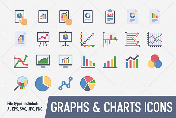 Business Graphs & Charts Icons in Graphics - product preview 1