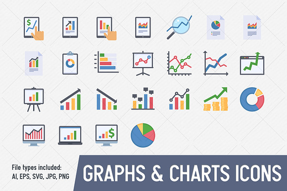 Business Graphs & Charts Icons in Graphics - product preview 2