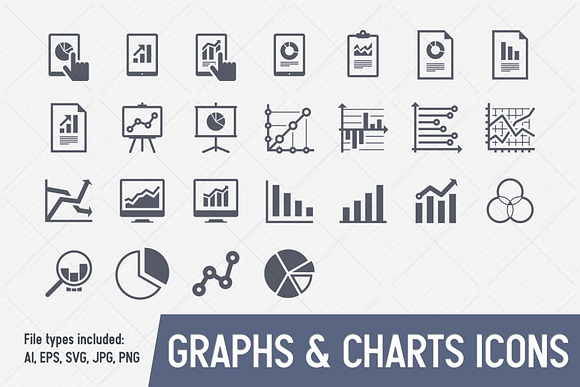 Business Graphs & Charts Icons in Graphics - product preview 3