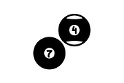 icon. Billiards, balls for billiards