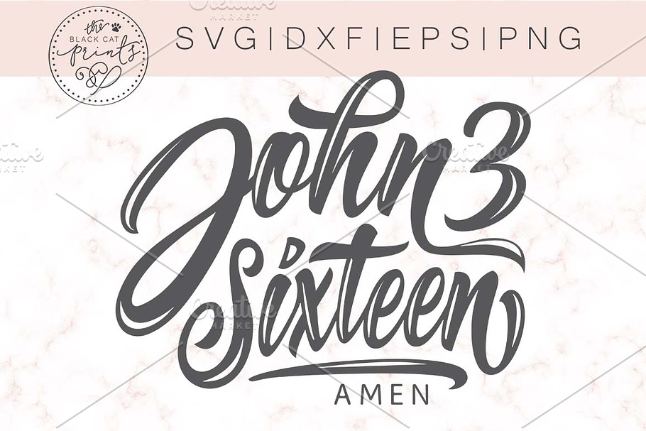 John 3 Sixteen Amen SVG DXF EPS PNG
