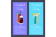 Cocktail Party Invitation Poster with Bloody Mary