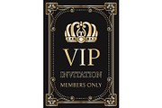 Invitation for VIP Members Only with Gold Crown