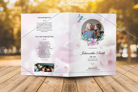 Funeral Program Template V04 in Brochure Templates - product preview 1