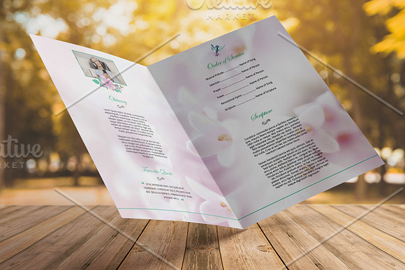 Funeral Program Template V04 in Brochure Templates - product preview 2