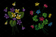 embroidery of wildflowers
