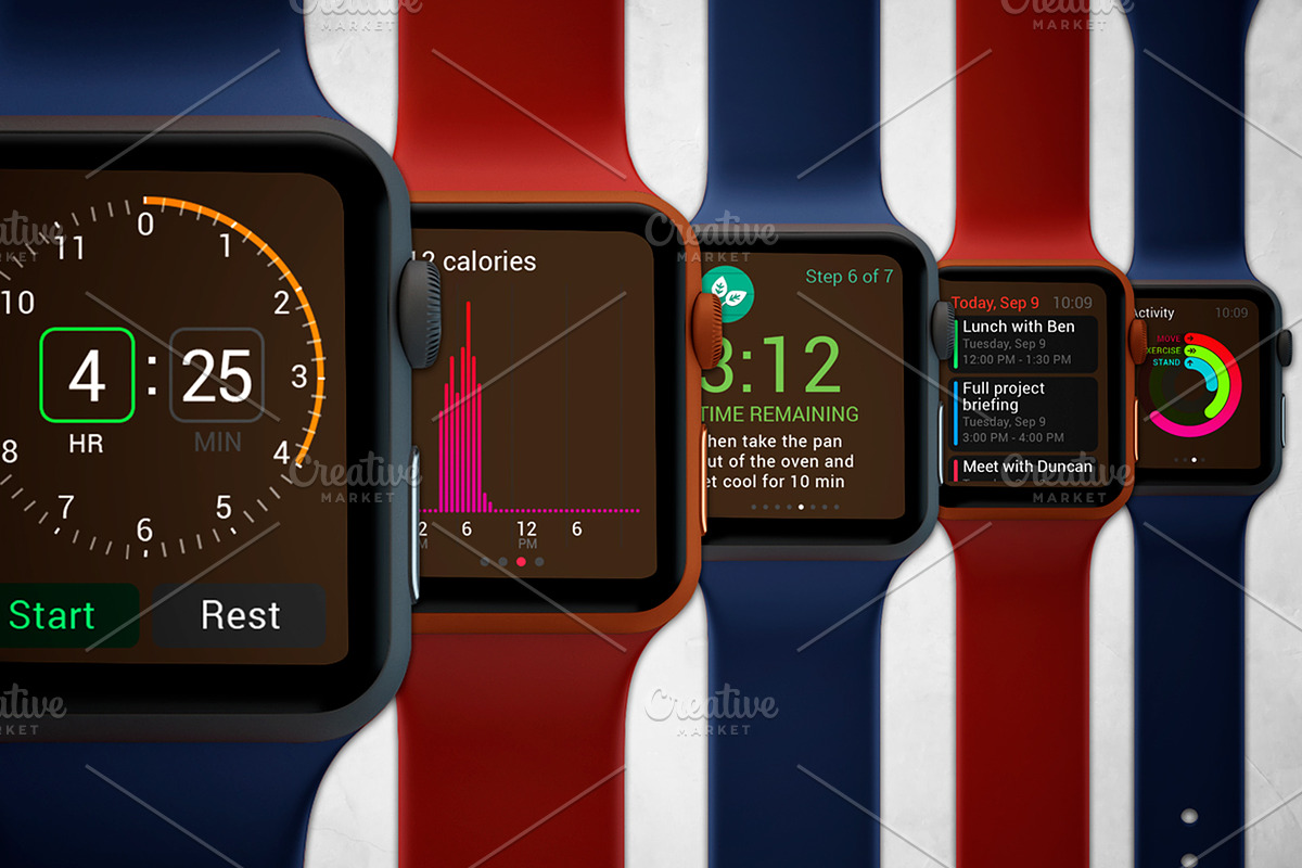 Apple Watch Mockup V.2 in Mobile & Web Mockups - product preview 8