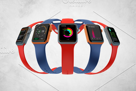 Apple Watch Mockup V.2 in Mobile & Web Mockups - product preview 4