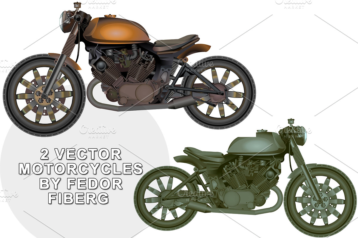Motocross motorcycle bike vector in Illustrations - product preview 8
