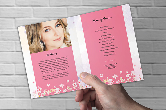 Funeral Program Template V05 in Brochure Templates - product preview 1