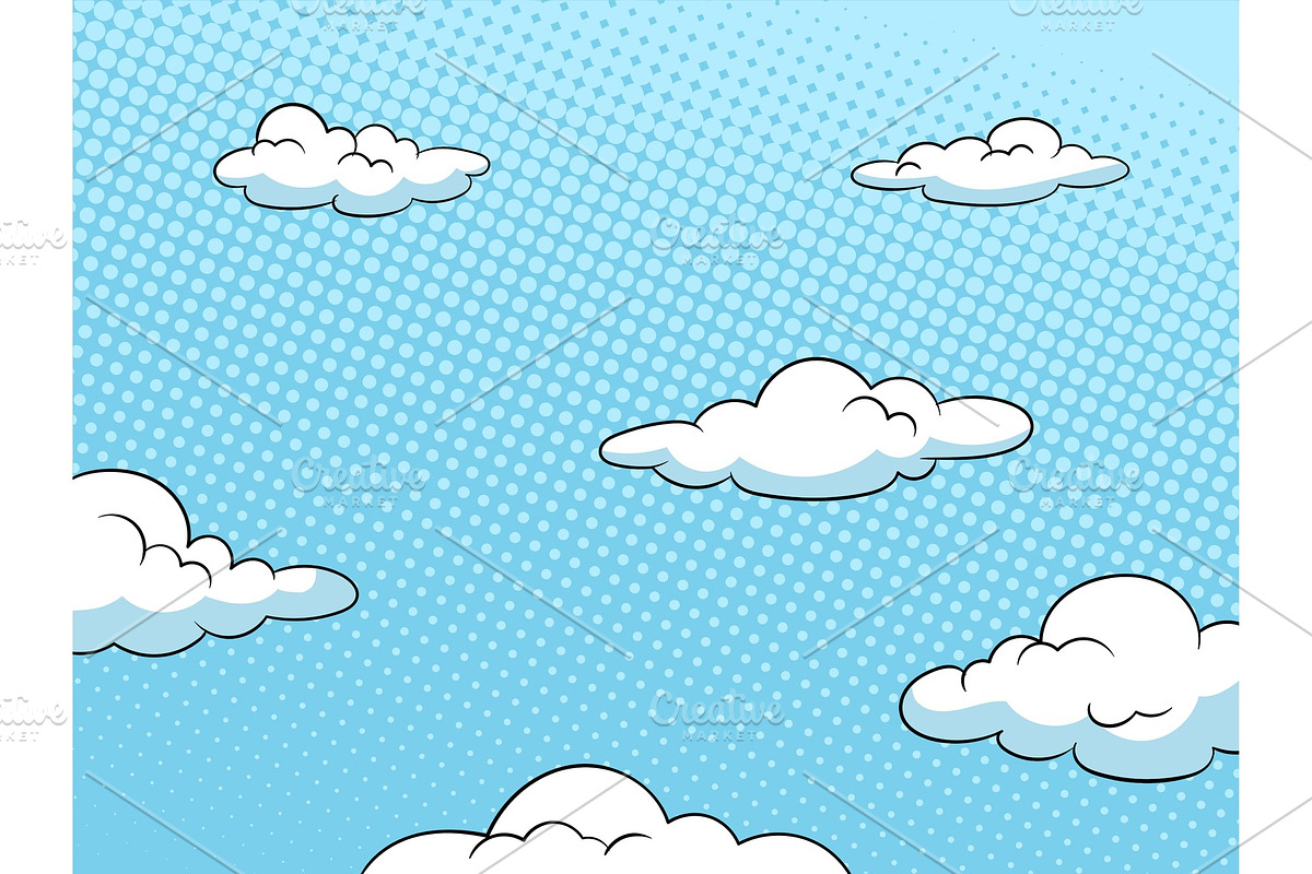 Sky halftone background vector illustration in Textures - product preview 8