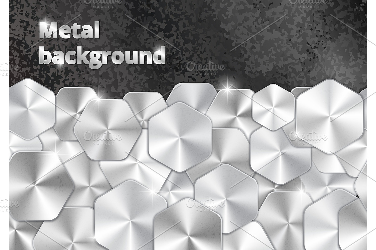 Metallic background with silvery plates in Textures - product preview 8