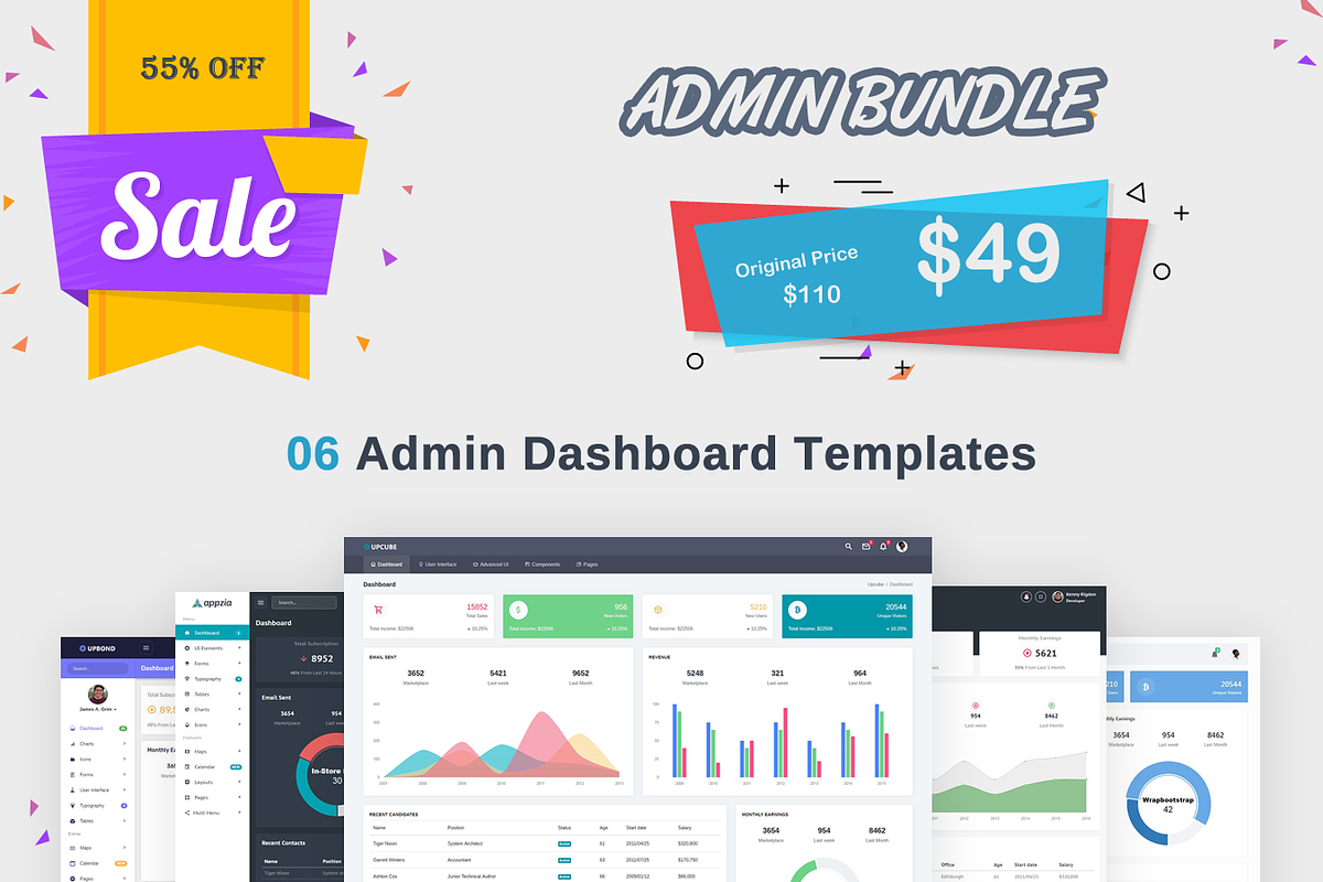 Admin Bundle - 6 Admin Dashboard in1 in Bootstrap Themes - product preview 8